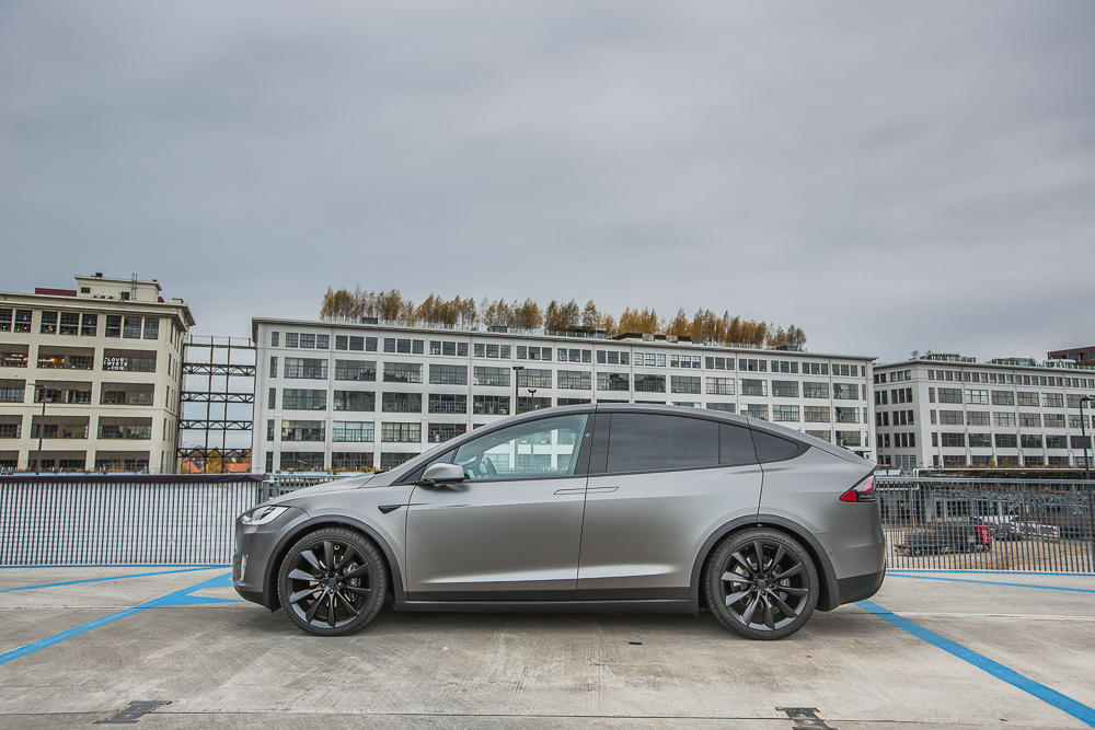 Tesla Carwrap Satin Dark Grey 1
