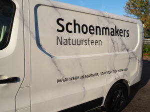 marmer car wrap door Autobelettering-Eindhoven