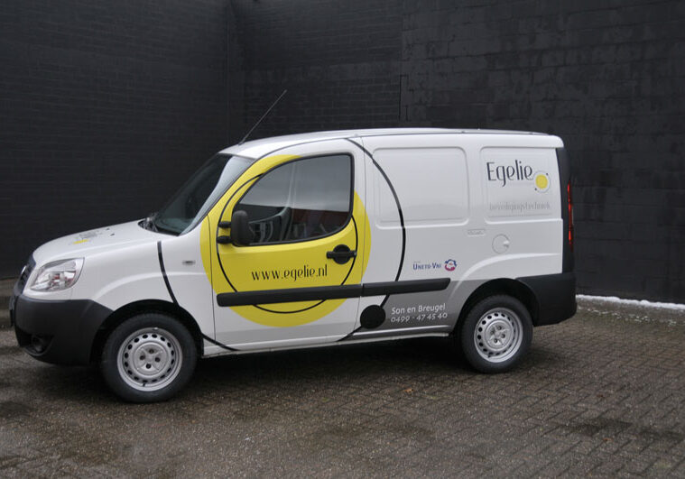 Bestelauto belettering Egelie electrotechniek